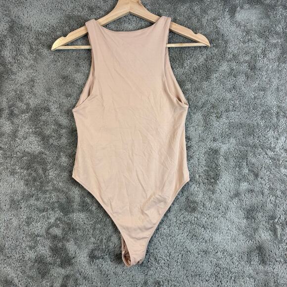 Zara Nude Beige High Neck Sleeveless Halter Bodysuit S Small - Picture 4 of 10